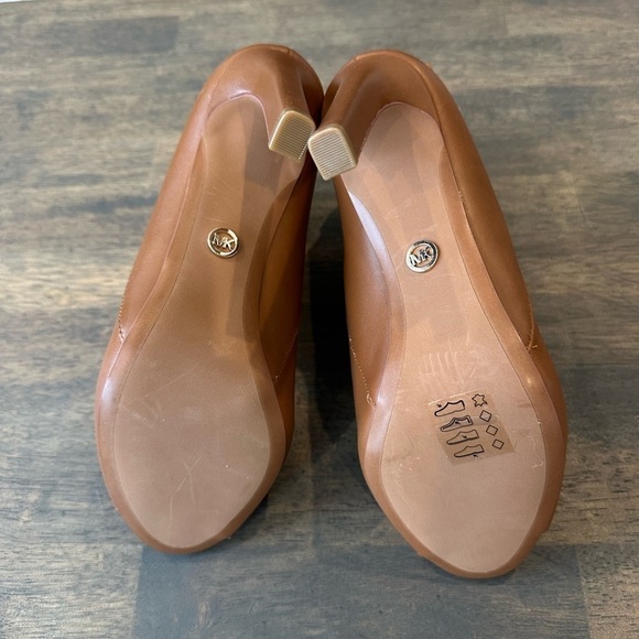 MICHAEL Michael Kors Lawson Open Toe Leather Bootie Brown - Picture 5 of 10